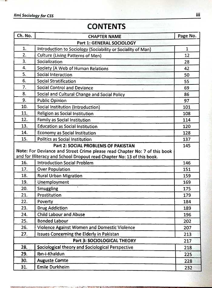 Sociology by M Akram Afaq Rana – CSS PMS Competitive Exams Latest Edition