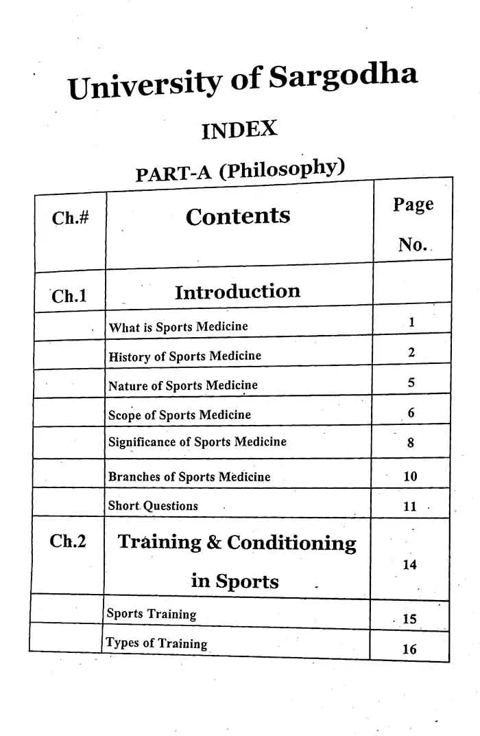 Sports Medicine For M.A M.Sc Physical Education all the University of Pakistan Multan Kitab Ghar