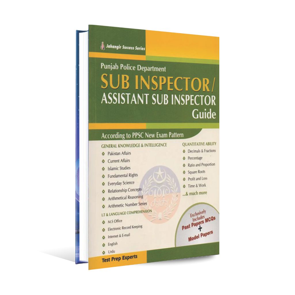 Sub inspector Guide Book For PPSC by Jahangir Success Series Multan Kitab Ghar