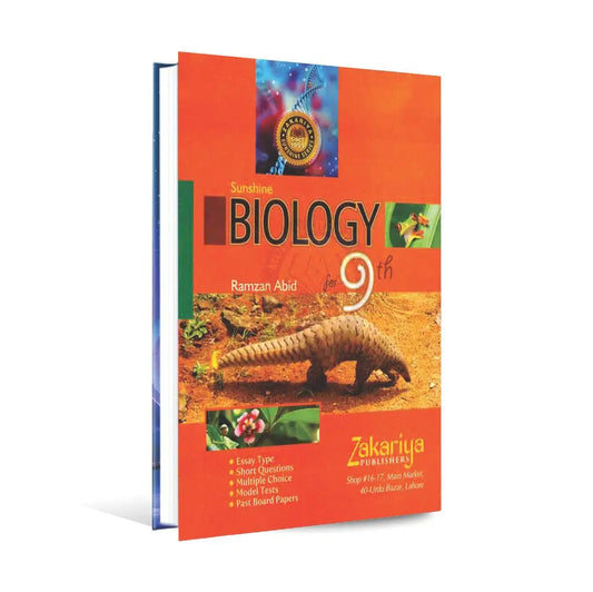 Sunshine Biology for 9th Class Book By Ramzan Abid Multan Kitab Ghar