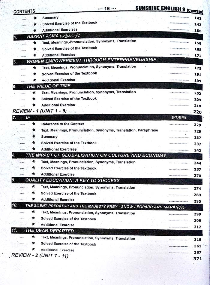 Sunshine English Grammar & Composition Class 9 Concise Edition