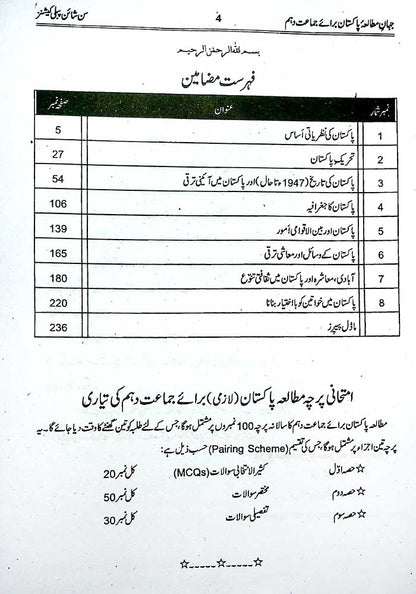 Sunshine Jahan e Mutala Pakistan Class 10 by Prof Adeem Chaudhary - MKG