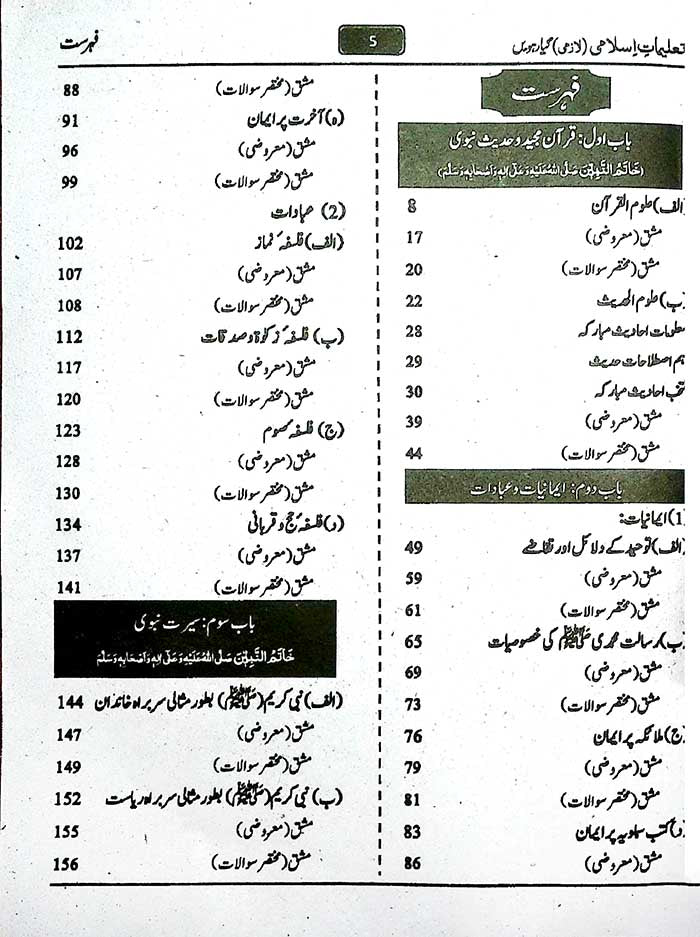 Taleemat e Islami Islamiat For Class 11 by Prof. Dr. Mohammad Imran