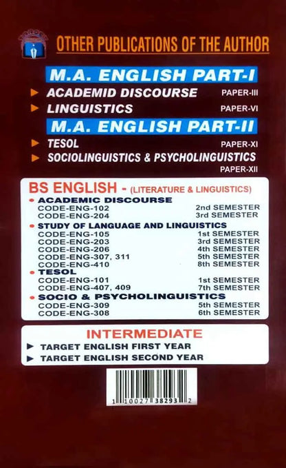 Target TESOL Book for B.S, B.Ed, M.A English (Literature & Language) By prof. Mukhtar Parvez