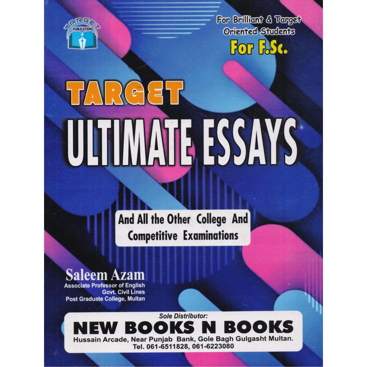 Target Ultimate Essays Book For F.Sc By Saleem Azam MGK