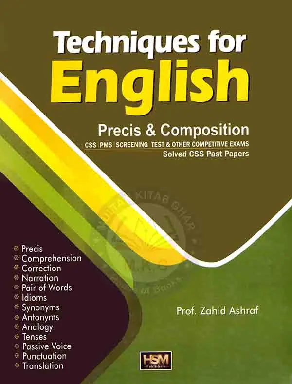 Techniques of English Precis Composition by Prof Zahid Ashraf Multan Kitab Ghar