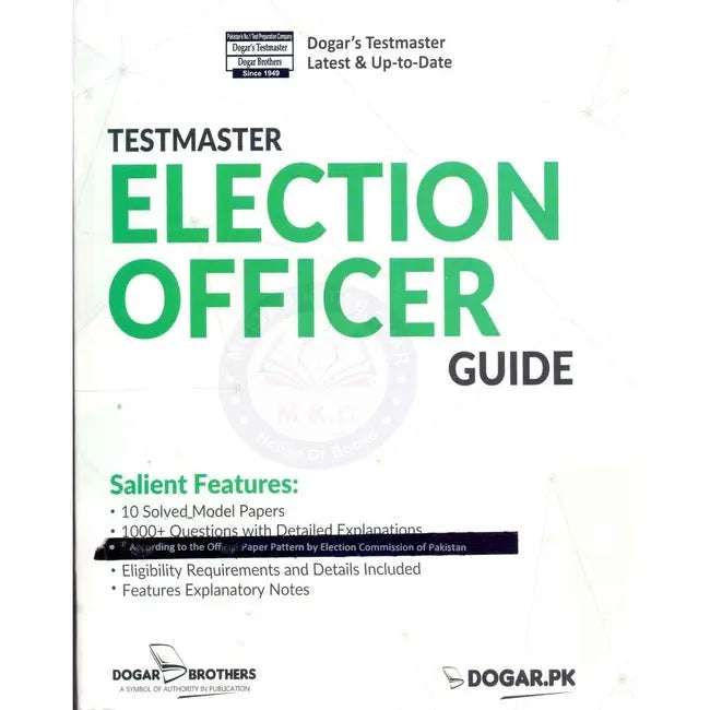 Testmaster Election Officer Guide Book By Dogar Brothers Multan Kitab Ghar