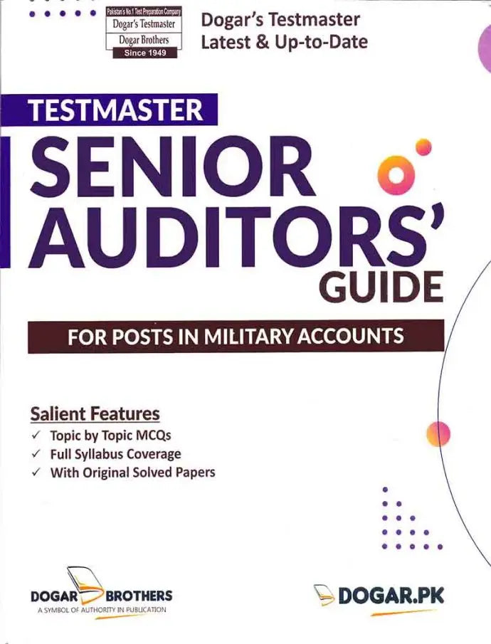 Testmaster Guide Book Senior Auditors for FPSC by Dogar - MKG β Multan ...