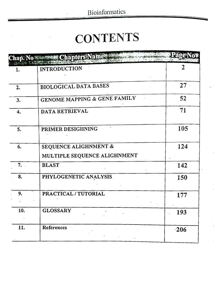 Text Book Of Bioinformatics for BS, M,Sc  By Dr Nazir Ahmad Multan Kitab Ghar