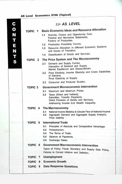 Topical Economics P 1 & P 2 Work Solution AS level Exam Papers 2011-2023 By Redspot, MKG