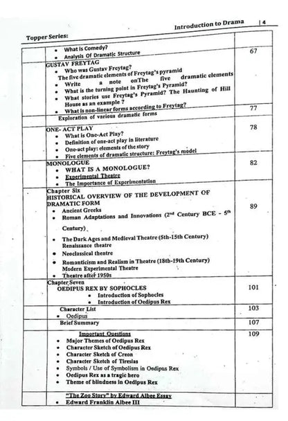 Topper Introduction to Drama ENG 106  ADA & BS English by Ismail Books