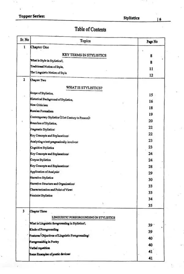 Topper Stylistics ENG 104 | ADA & BS English by Prof. Ghulam Yasin Malik Topper Series