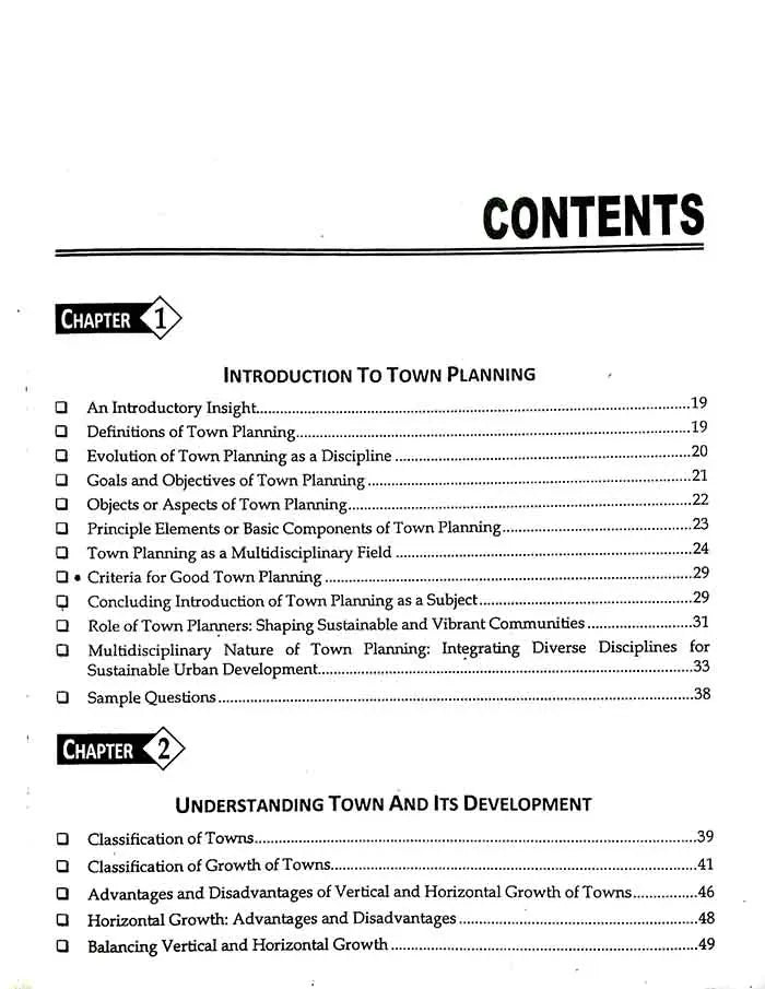 Town Planning and Urban Management Book For CSS by Hassan Ali Multan Kitab Ghar