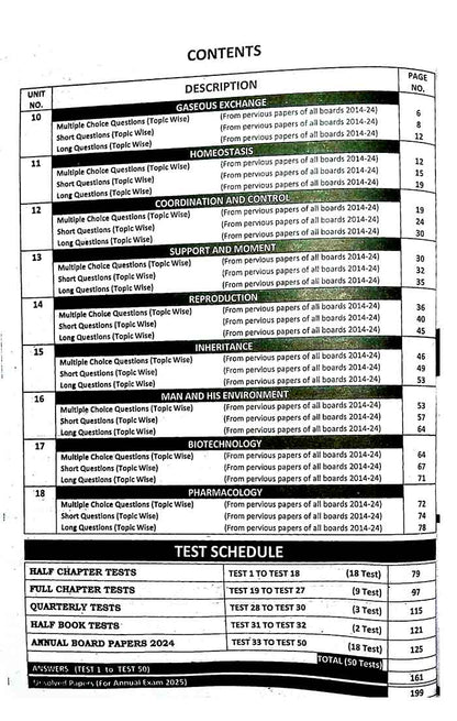 Captain Series Sharrah Solved Past Papers Biology (English / Medium) for 10th Class (2014 to 2024) for 2025 Exams Multan Kitab Ghar