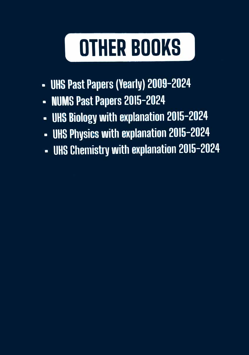 UHS Past Paper's ( Unit Wise ) MDCAT ( 2010 - 2024 ) By University of health Sciences of ( UHS ) , Lahore Multan Kitab Ghar