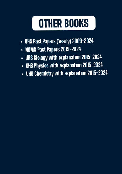 UHS Past Paper's ( Unit Wise ) MDCAT ( 2010 - 2024 ) By University of health Sciences of ( UHS ) , Lahore Multan Kitab Ghar