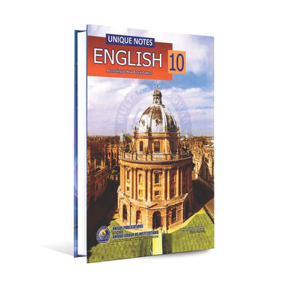 Unique Notes English Book For 10th Class By Unique Publications Multan Kitab Ghar