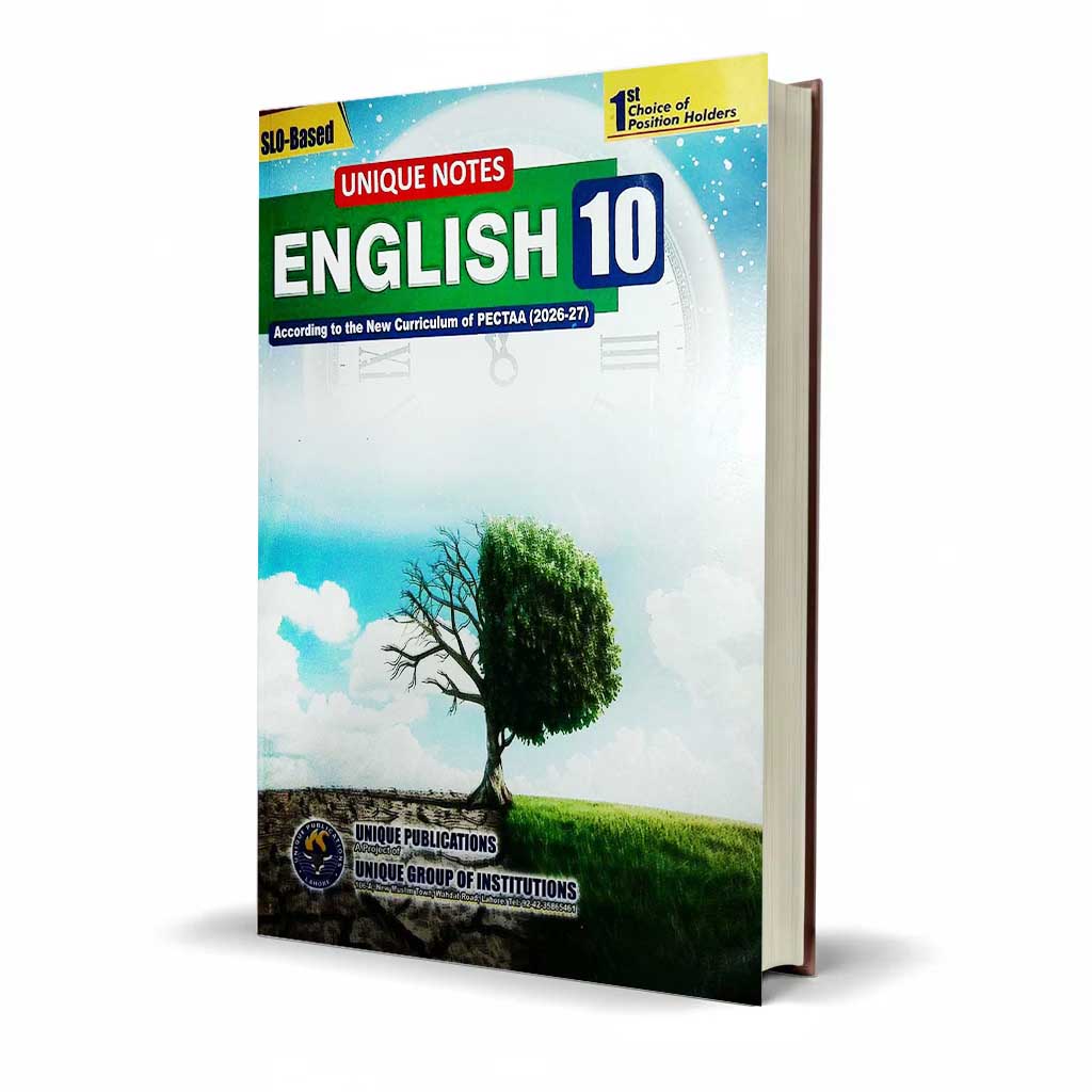Unique Notes English Book For 10th Class By Unique Publications 2026 - MKG