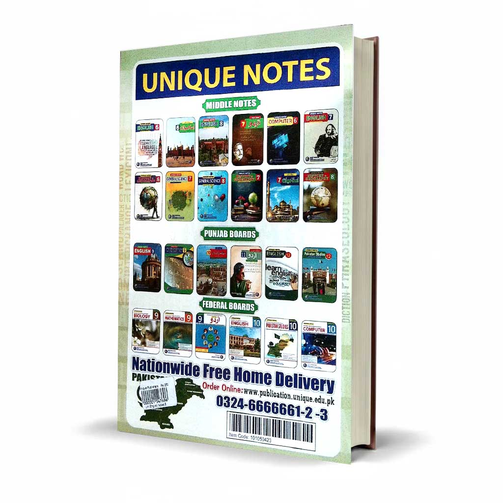 Unique Notes English Class 6 Guide