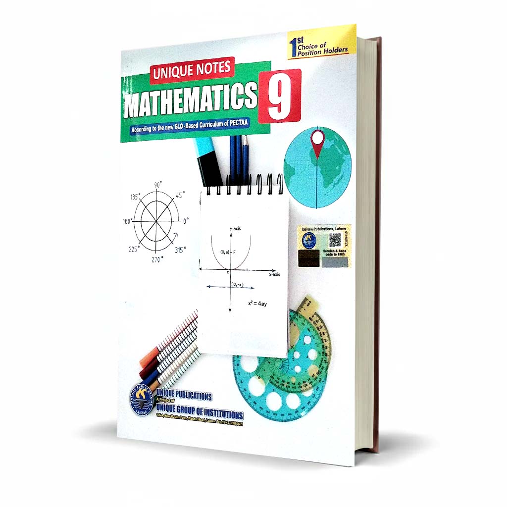 Unique Notes Mathematics Book for Class 9th, latest Edition