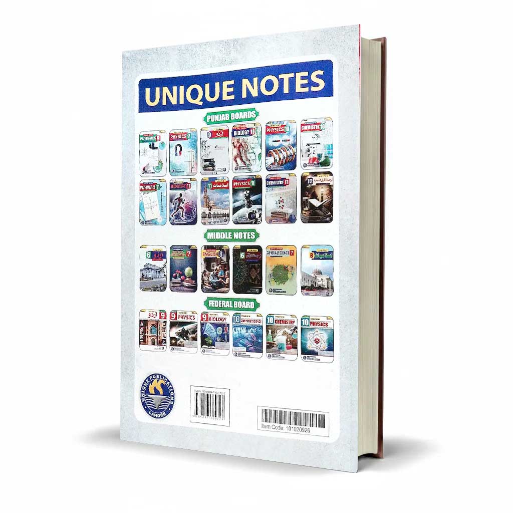 Unique Notes Physics for 10th Class According to New Board Pattern Subjective + Objective - MKG