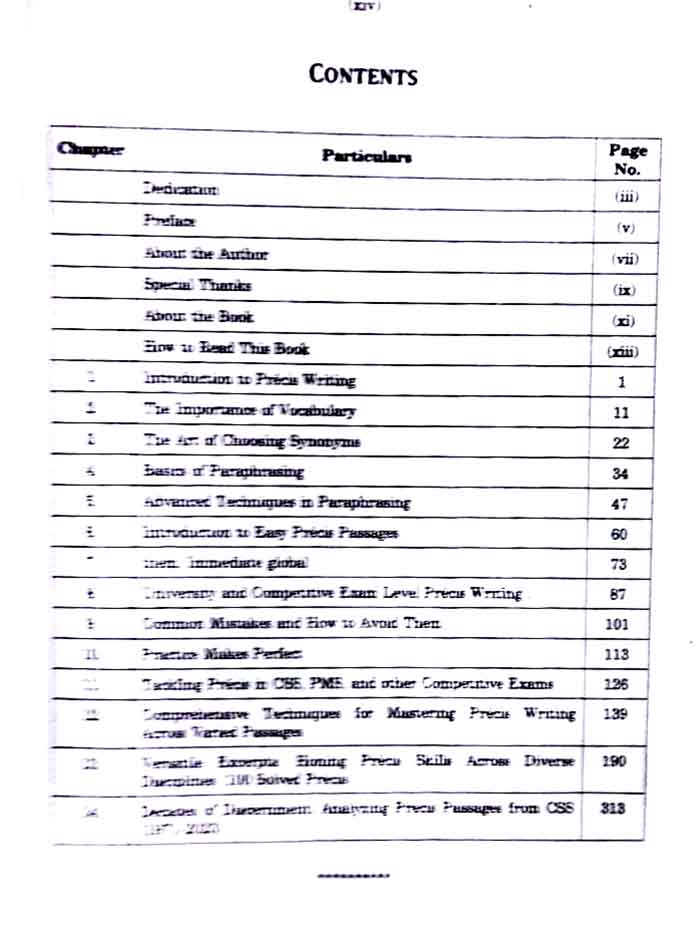 Inspiring Mastering precis Writing Book Form Basic to Brilliance for CSS, PMS By M Akram Bhutto Multan Kitab Ghar