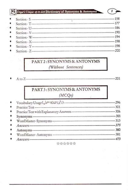 Up To Date Dictionary of Synonyms And Antonyms Book By Dogar