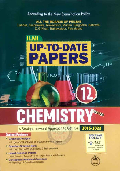 ILMI Chemistry up to date papers for Class 12 By ILMI Kitab Khana Multan Kitab Ghar