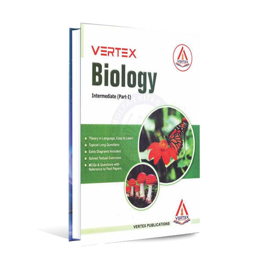 Vertex Biology Key Book for Intermediate Part 1 by Prof. Dr. Shahbaz Ali Multan Kitab Ghar