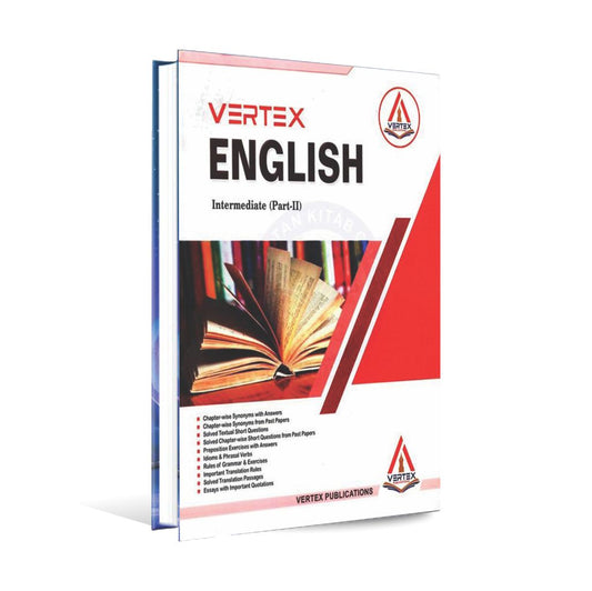 Vertex English Book for Intermediate Part 2 by Vertex Publications Multan Kitab Ghar