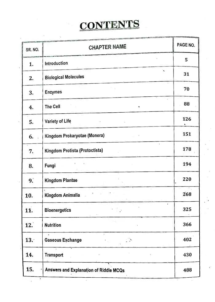 WAK Series Biology Class 11 for All Punjab AJK Boards By Prof. Muhammad Younas Multan Kitab Ghar