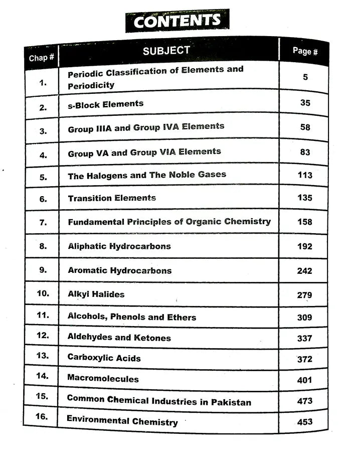 WAK Series Chemistry Golden Notes for Class 12 for All Punjab and AJK Boards By Prof. Wajid Ali Kamboh Multan Kitab Ghar