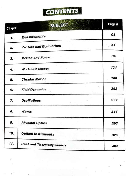 WAK Series Physics Golden Notes For Class 11 and All Punjab AJK Boards Book By Prof. Hassaan Fareed and M. Tahir Raza Multan Kitab Ghar