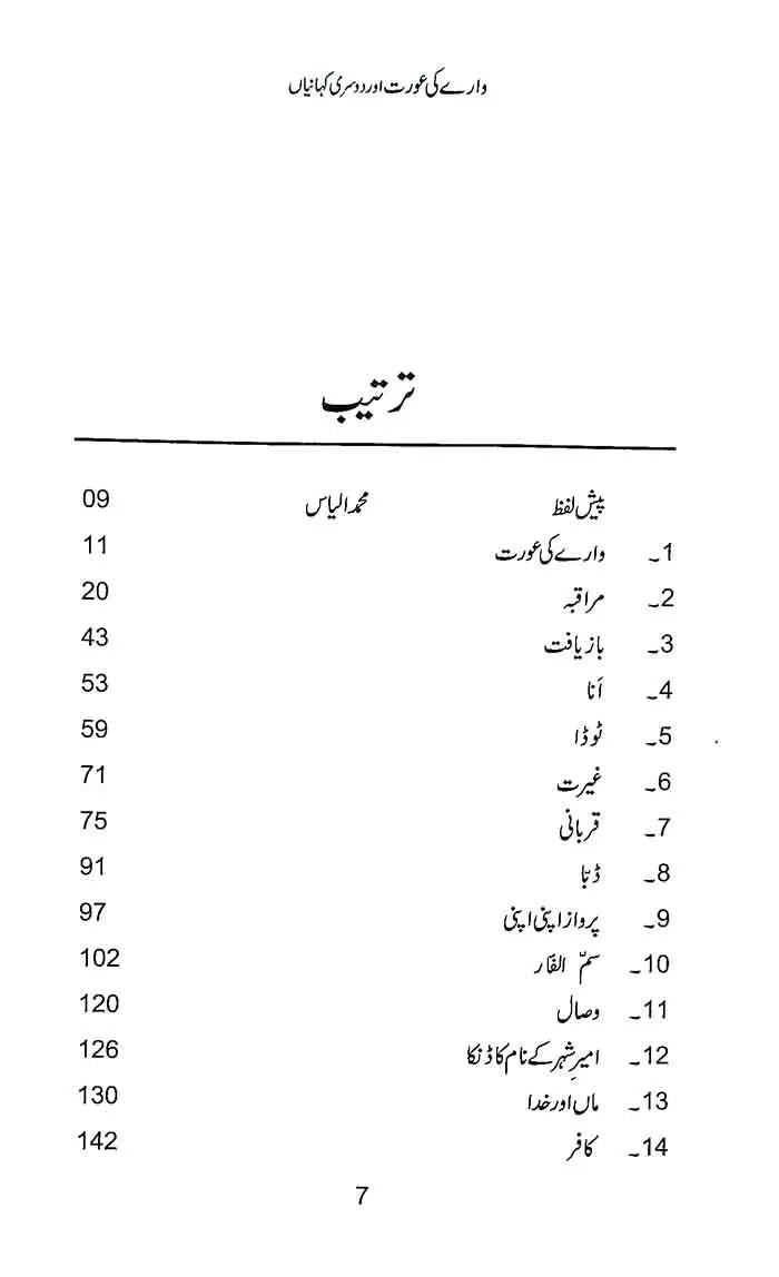 Wary Ki Aurat aur Dusri Kahaniya Book By Muhammad Ilias Multan Kitab Ghar