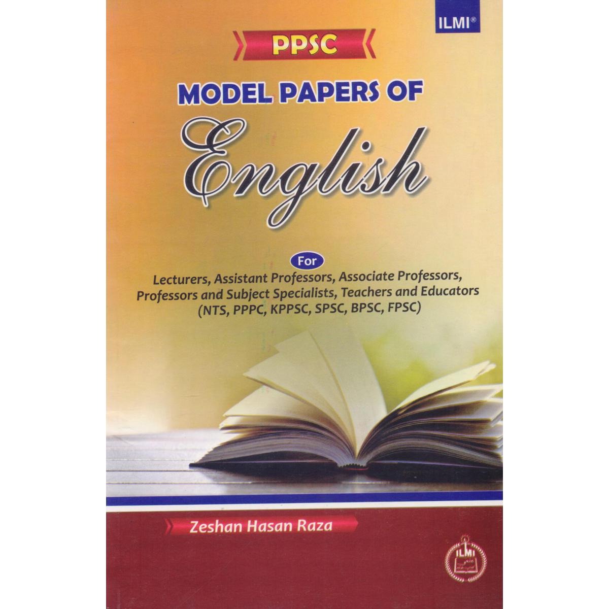 PPSC Model Papers Of English Book By Zeshan Hassan Raza Multan Kitab Ghar