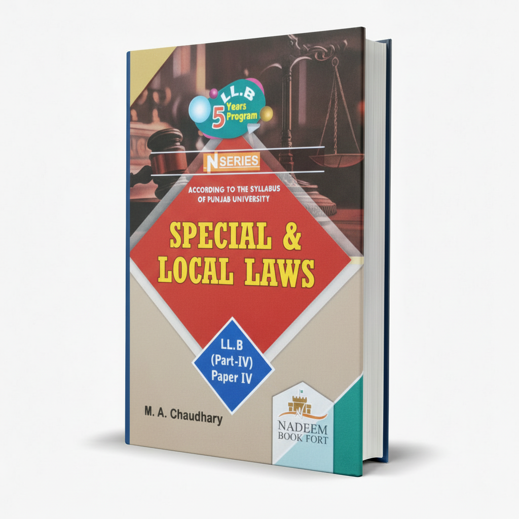 N Series Assignment on Special Local Laws for LL.B Part-IV Paper-VII by M.A Chaudhary