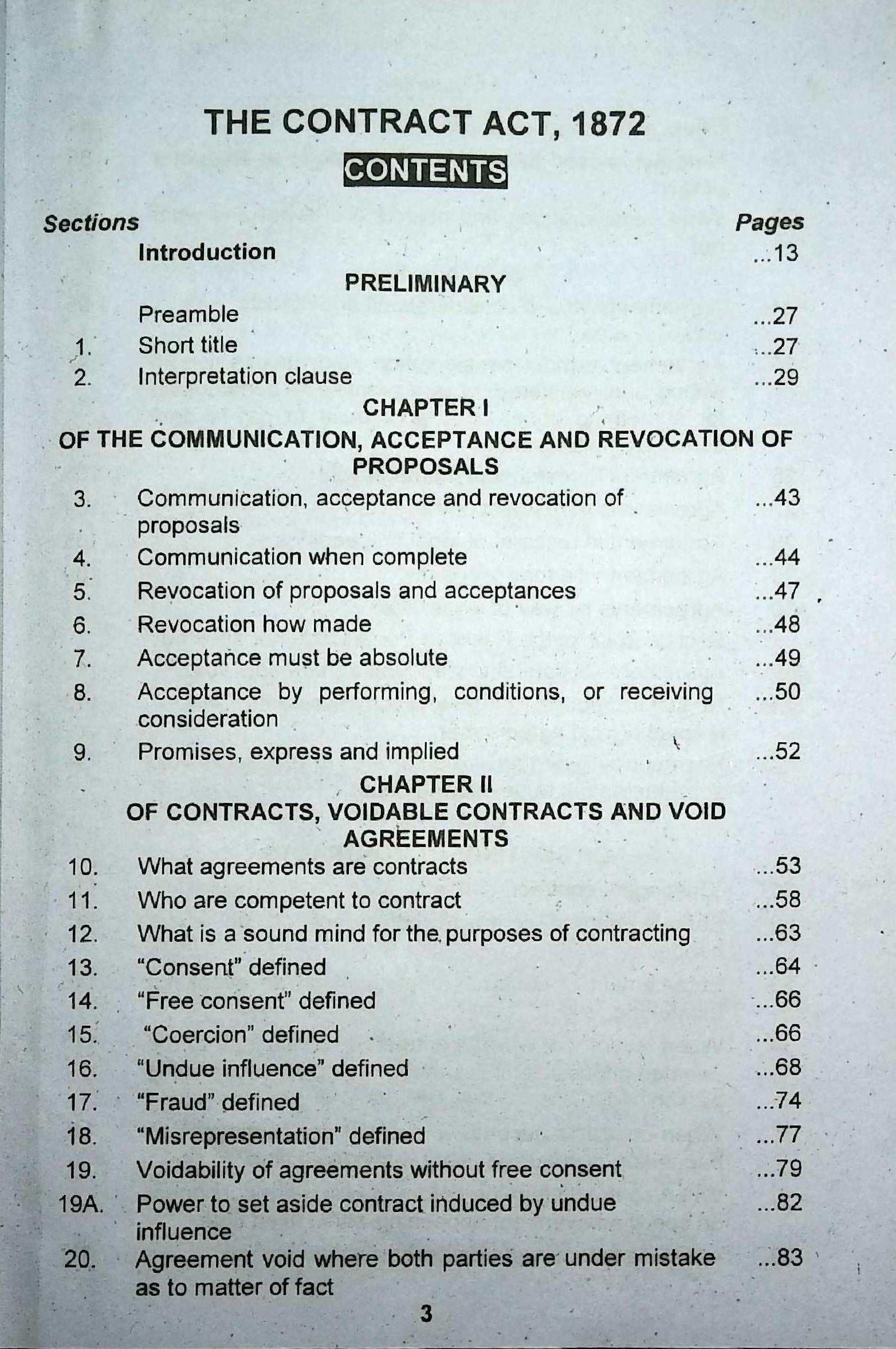 X of 187The Contract Act 1872 (I2) Book by Sir Dinshah Fardunji Mulla