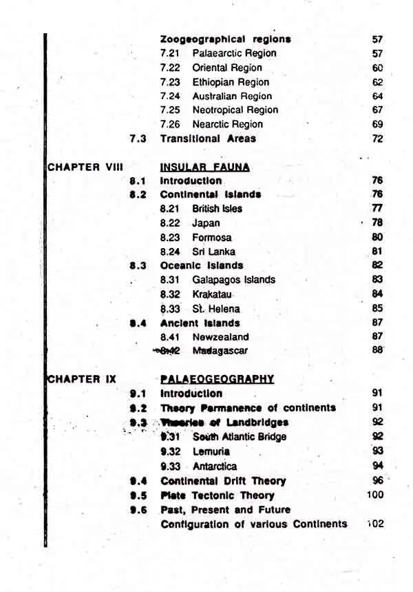 Zoogeography Palaeontology and Wild Life Management Book By Dr. S.S. Ali