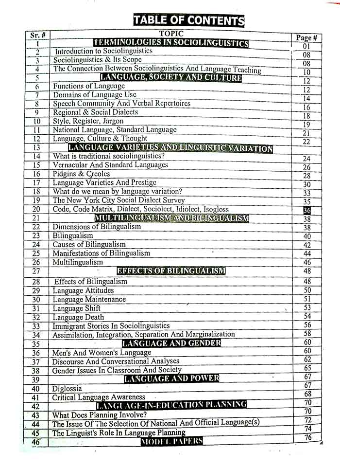 Honey Excellent Sociolinguistics for BS English By Prof Muhammad Sajid Iqbal Multan Kitab Ghar