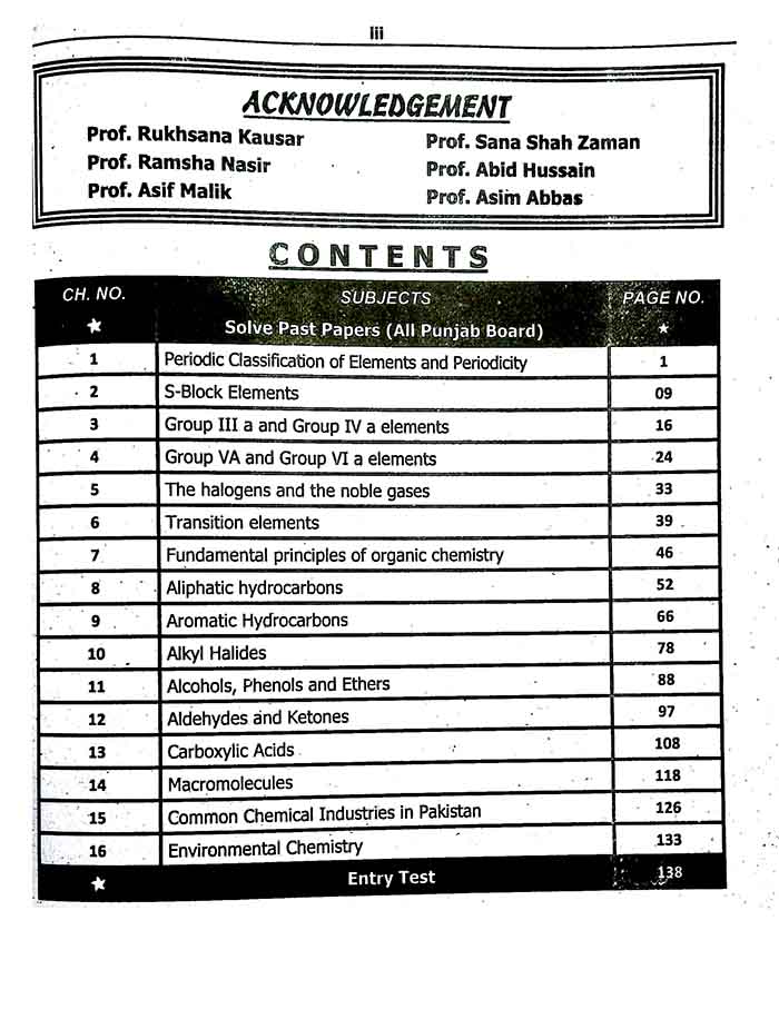 Azeem Solved Past Papers 2nd Year Chemistry Azeem Publishers