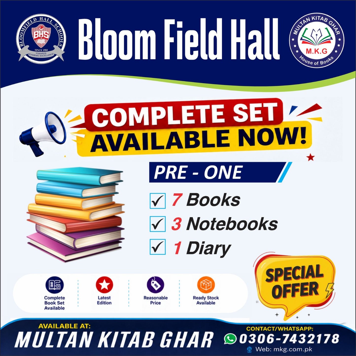 Bloomfield Hall Pre-1 Complete Set 7 Books