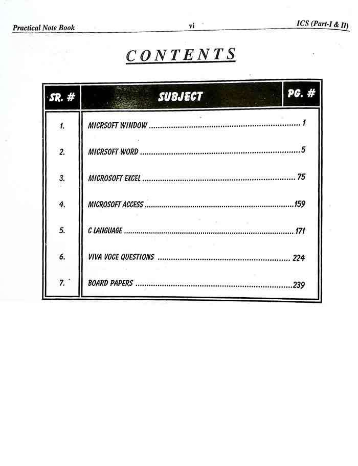 Azeem Computer Science Practical Notebook for Intermediate Part 1 2 by Prof M Ajmal Multan Kitab Ghar