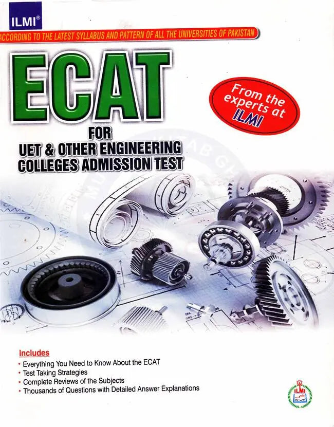 ilmi ECAT Book For UET And Other Engineering Colleges Admission Test Multan Kitab Ghar