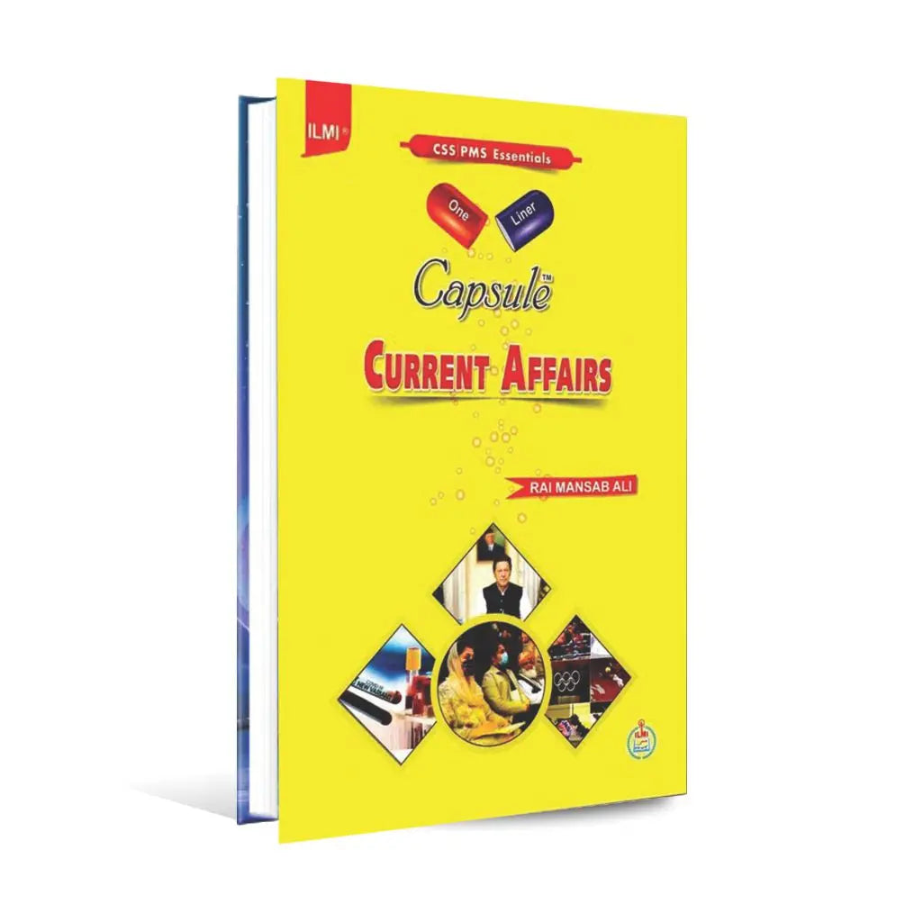 ilmi One Liner Capsule Current Affairs Book by Rai Mansab Ali Multan Kitab Ghar