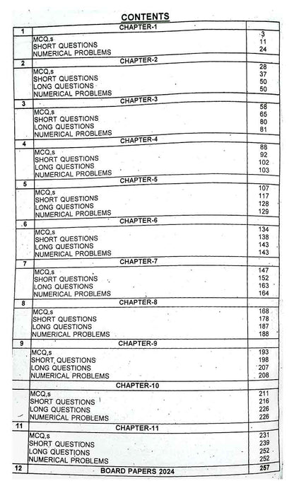 A Plus Physics Up To Date Papers for 11th Chapter Topic Wise Solved Papers 2012 to 2024 By Prof. M. Khalid Saleem Multan Kitab Ghar