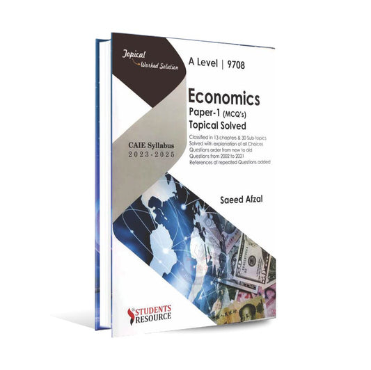 A level 9708 Economics Paper-1 Book with Topical solved MCQs By Saeed Afzal Multan Kitab Ghar