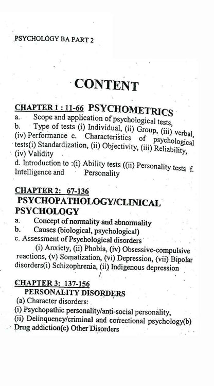 A Text Book of Psychology for B.A / B.Sc Part - 2 By Mrs. Sheher Bano