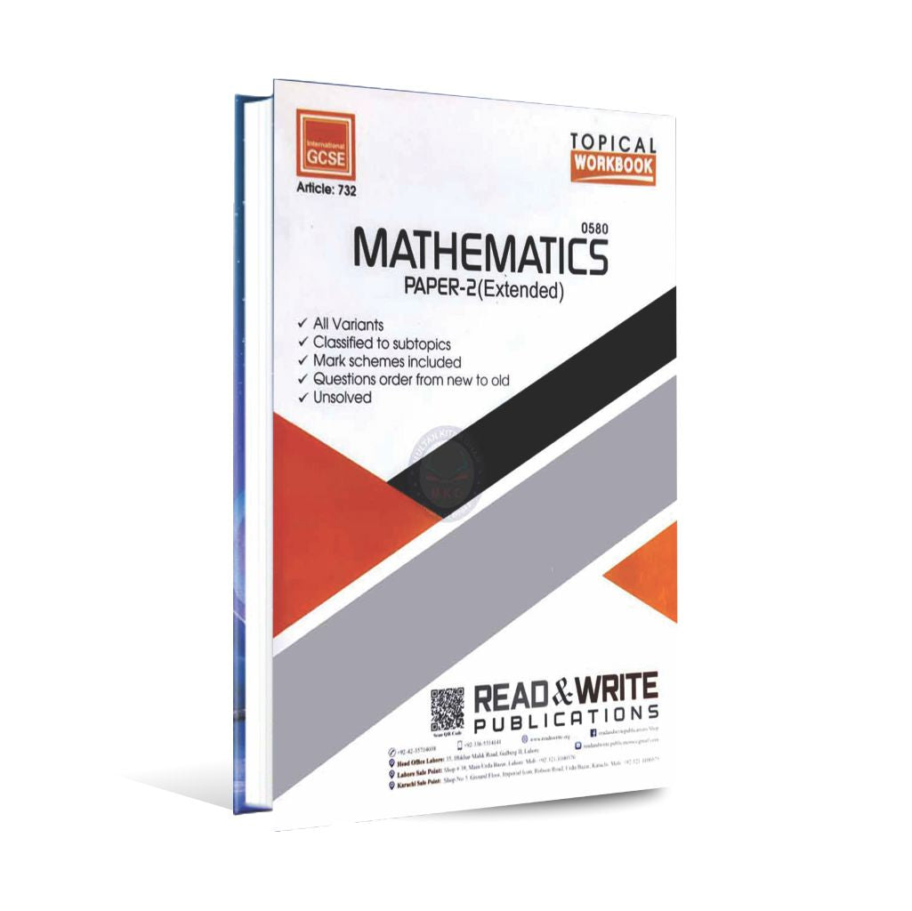 GSCE Mathematics 0580 Topical Workbook Paper-2 by Read Write Publications Multan Kitab Ghar