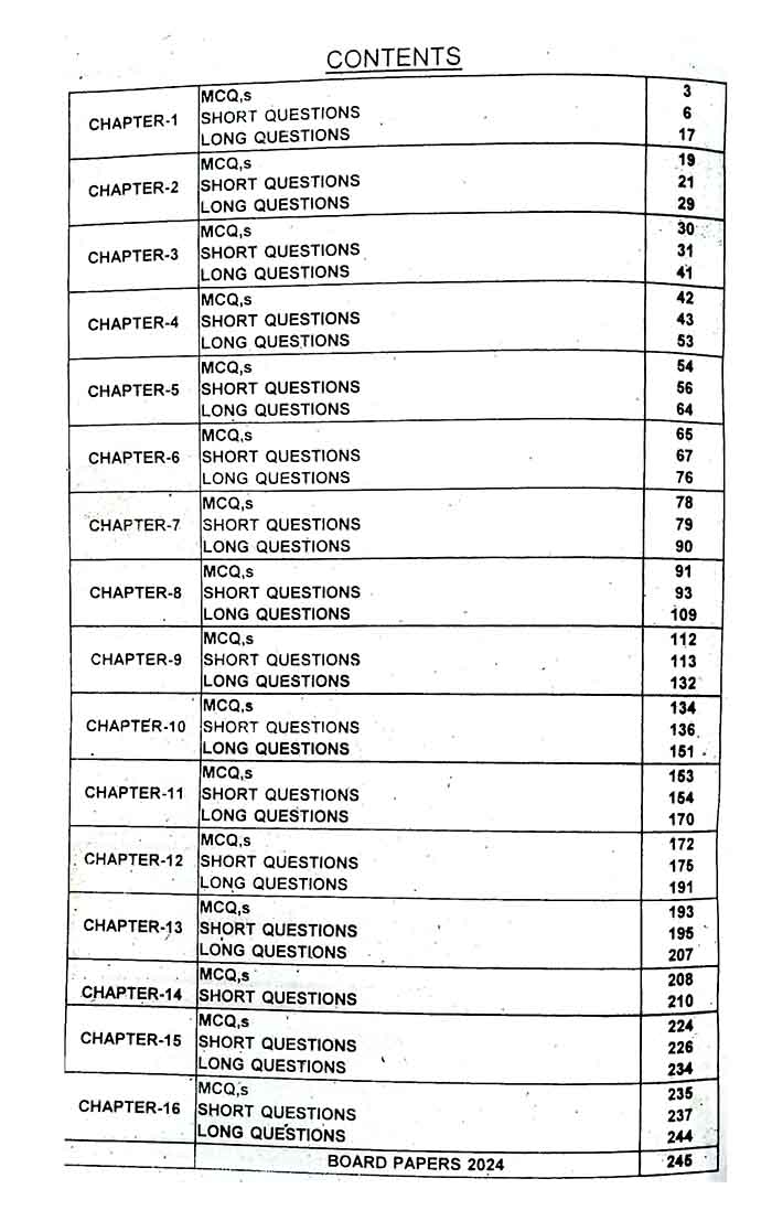 A Plus Chemistry Up To Date Papers for 12 (Intermediate part 2) Chapter Topic Wise Solution of 9 Board Papers Session 2012 to 2024 By M. Junaid Anwaar Multan Kitab Ghar