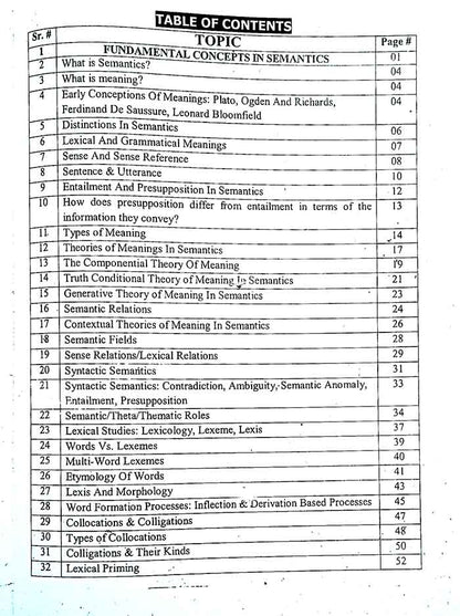 Honey Semantics Lexical Studies for ADA, ADS,BS By Prof Muhammad Sajid Iqbal Multan Kitab Ghar